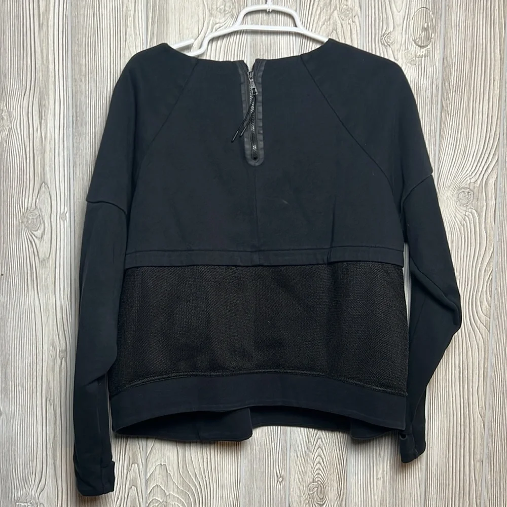 Nike Womens Sweatshirt Black Tech Fleece Crop Pullover Crew XL